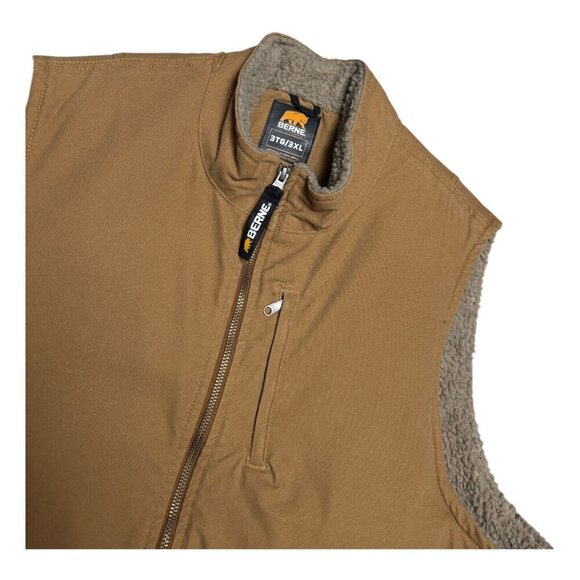 BERNE Sherpa Fleece Canvas Winter Fall Work Wear Chore Barn Vest Womens 3XL - Picture 3 of 8